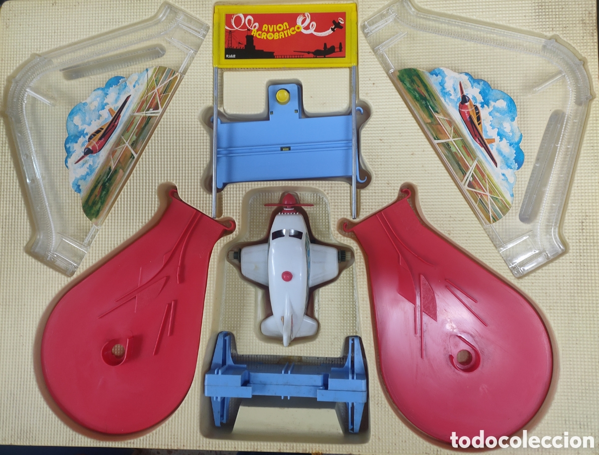 Juguetes antiguos Rico: Avi&oacute;n Acrob&aacute;tico marca Rico - Foto 2