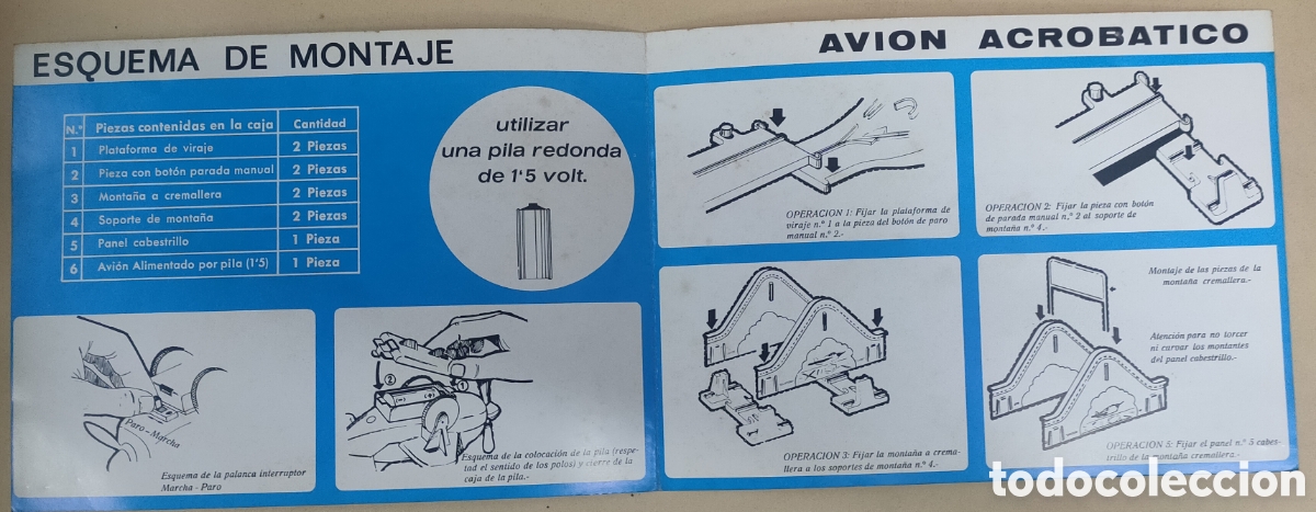 Juguetes antiguos Rico: Avi&oacute;n Acrob&aacute;tico marca Rico - Foto 4