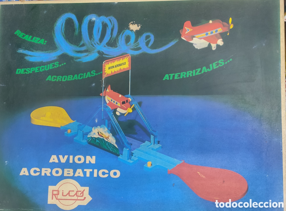 Juguetes antiguos Rico: Avi&oacute;n Acrob&aacute;tico marca Rico - Foto 1