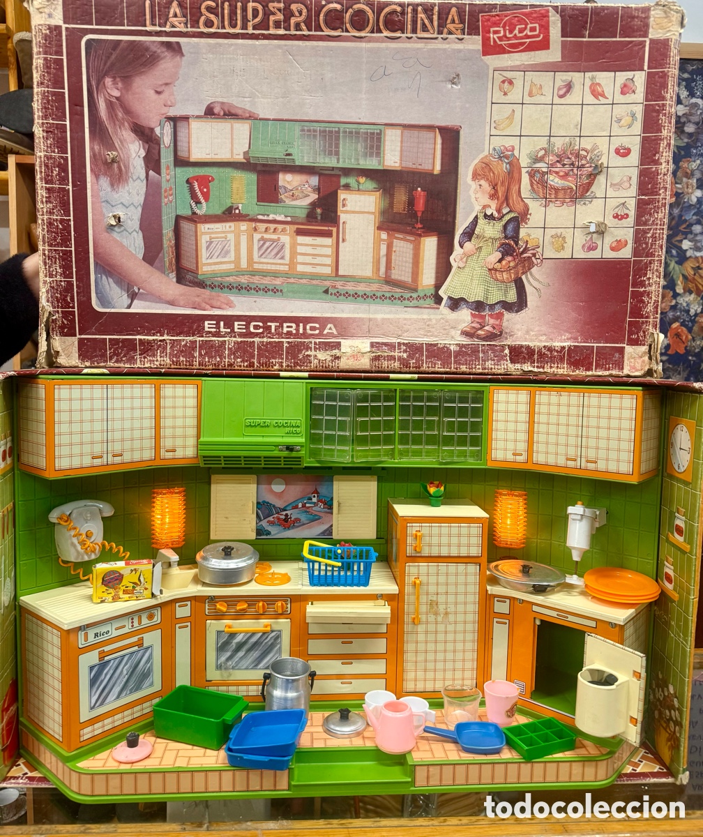 Juguetes antiguos Rico: S&uacute;per cocina de rico funcionando . Con caja