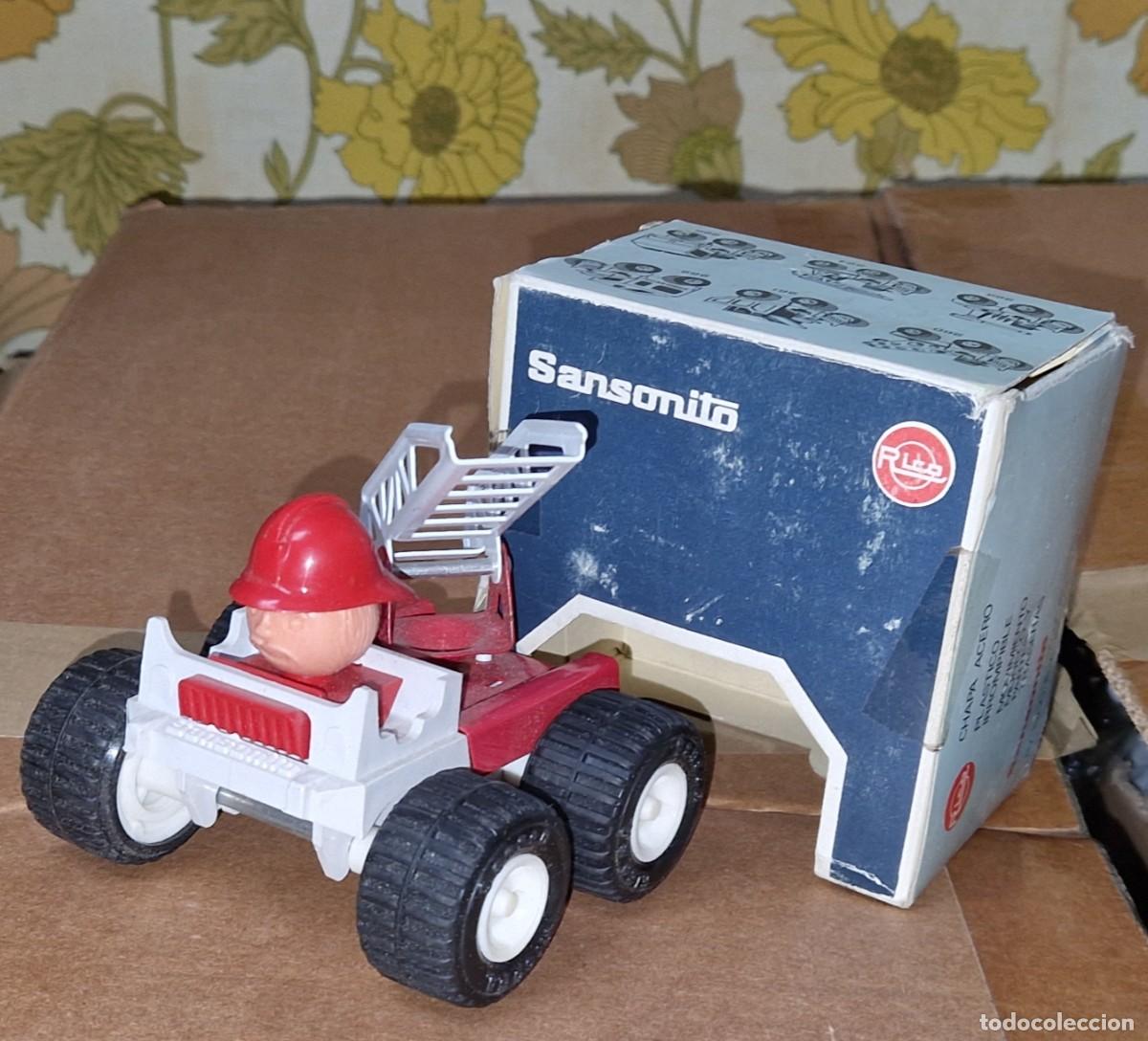 Juguetes antiguos Rico: CAMION RICO SANSON, SANSONITO, BOMBEROS, CHAPA DE ACERO, EN CAJA
