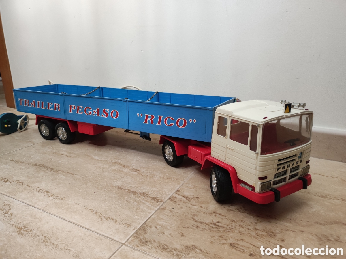 Juguetes antiguos Rico: Camion trailer Pegaso Rico en su caja y funcionando Telectric ref 121