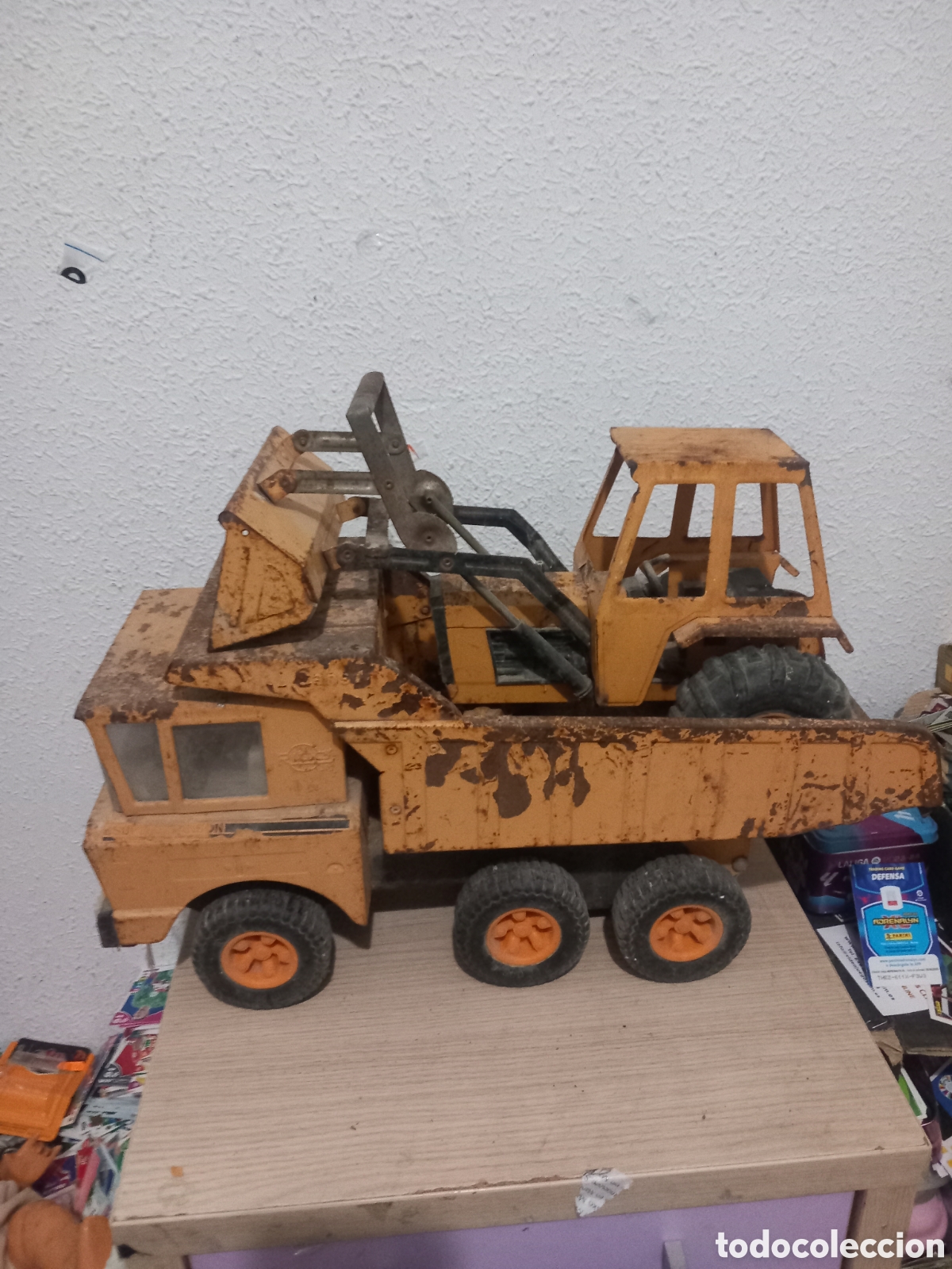 Juguetes antiguos Rico: EXCAVADORA Y CAMION SANSON RICO,,VER FOTOS