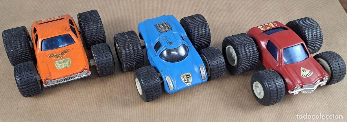Juguetes antiguos Rico: Rico, 3 coches de metal, Diablos a&ntilde;os 70-80