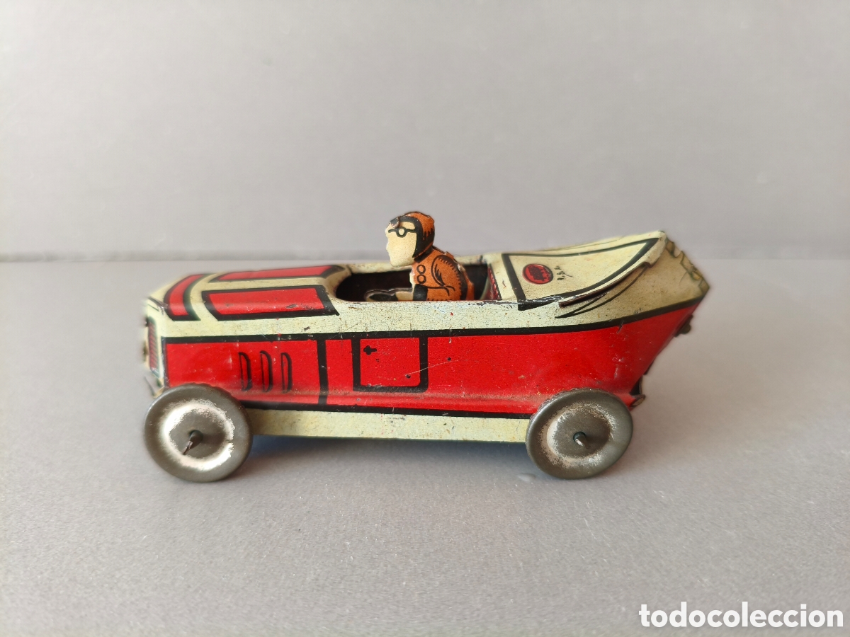 Juguetes antiguos Rico: RICO RSA ANTIGUO B&Oacute;LIDO DE CARRERAS HOJALATA, A&Ntilde;OS 20