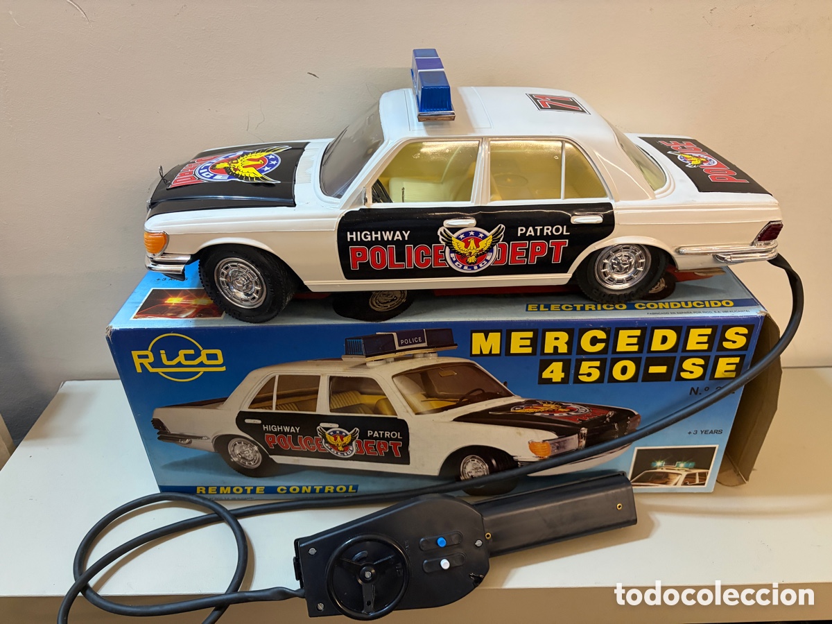 Juguetes antiguos Rico: Rico MERCEDES 450 - SE COCHE DE PLASTICO POLICIA REF 202