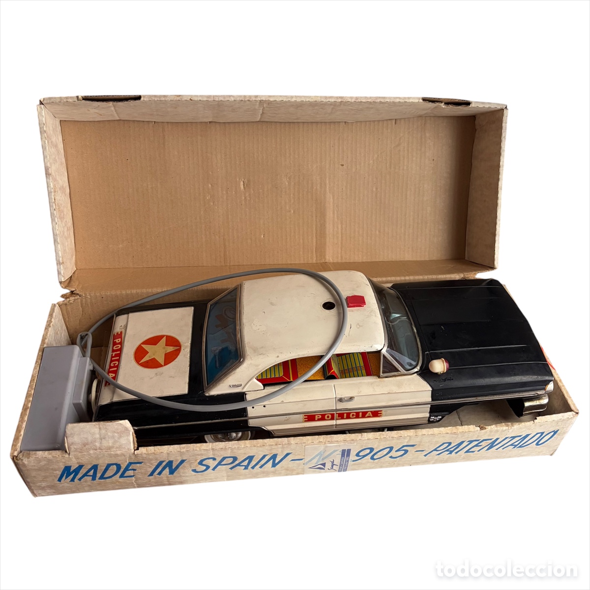 Juguetes antiguos Rico: Coche Radio Patrulla Policia Rico n&ordm; 905 en caja original