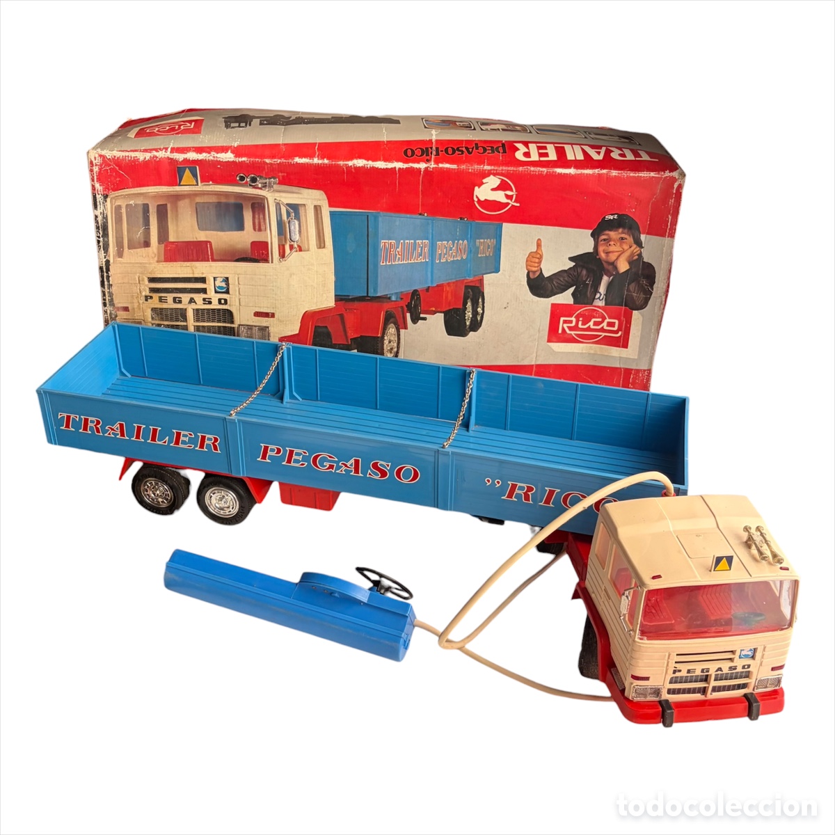Juguetes antiguos Rico: Trailer Pegaso Rico camion ref. 121 Telectric