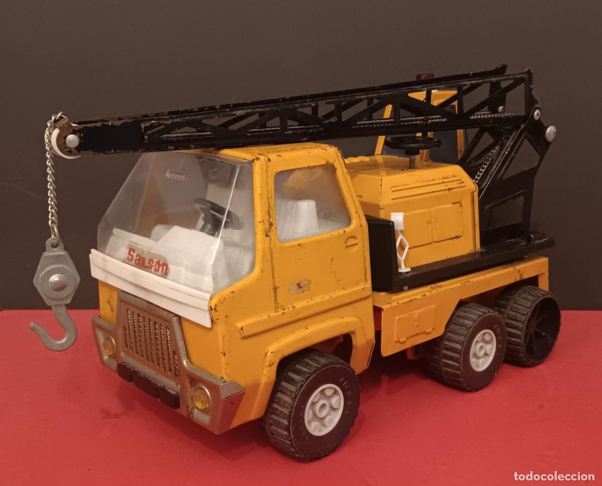 Juguetes antiguos Rico: PRECIOSO CAMION GRUA GIRATORIA SANSON RICO A&Ntilde;OS 70