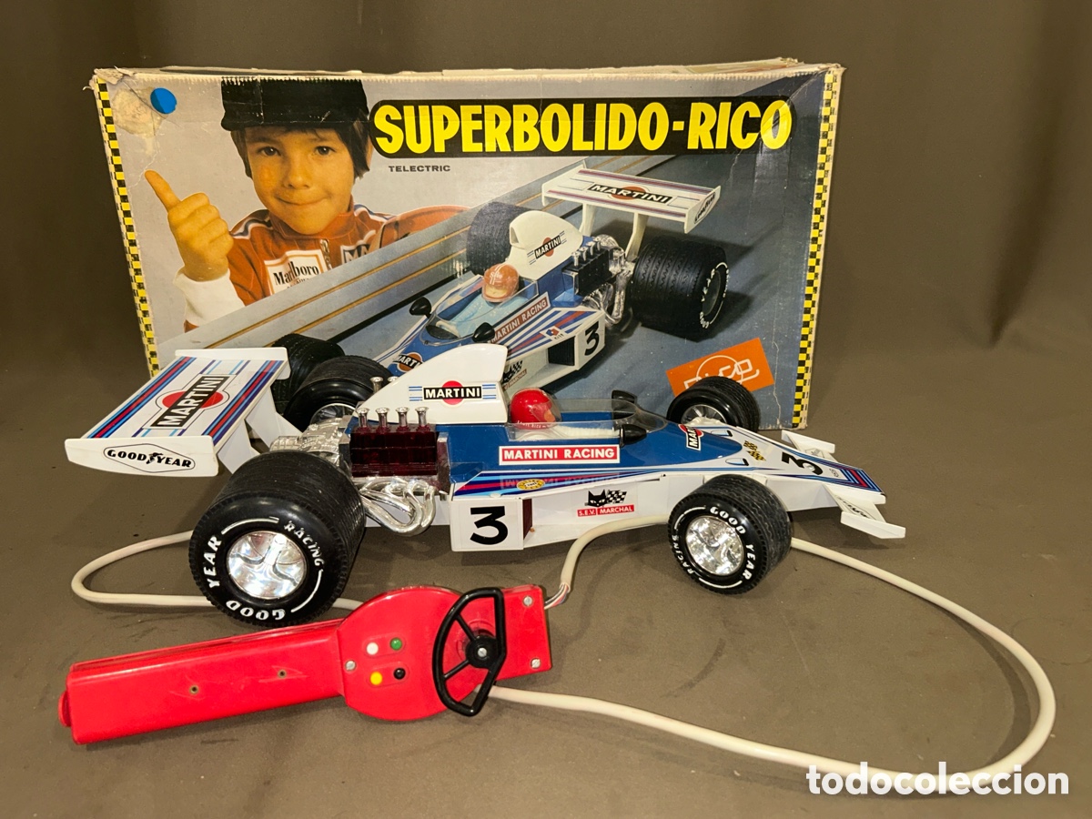 Brinquedos antigos Rico: COCHE CABLEDIRIGIDO SUPERBOLIDO SUPER BOLIDO DE RICO EN SU CAJA ORIGINAL *VER FOTOS*