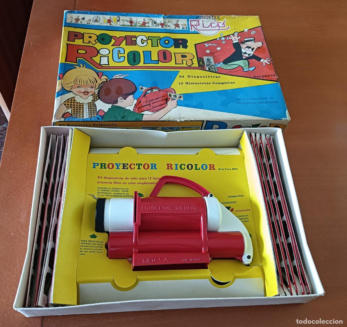 Juguetes antiguos Rico: PROYECTOR RICOLOR JUGUETES RICO 12 TIRAS EDITORIAL BRUGUERA