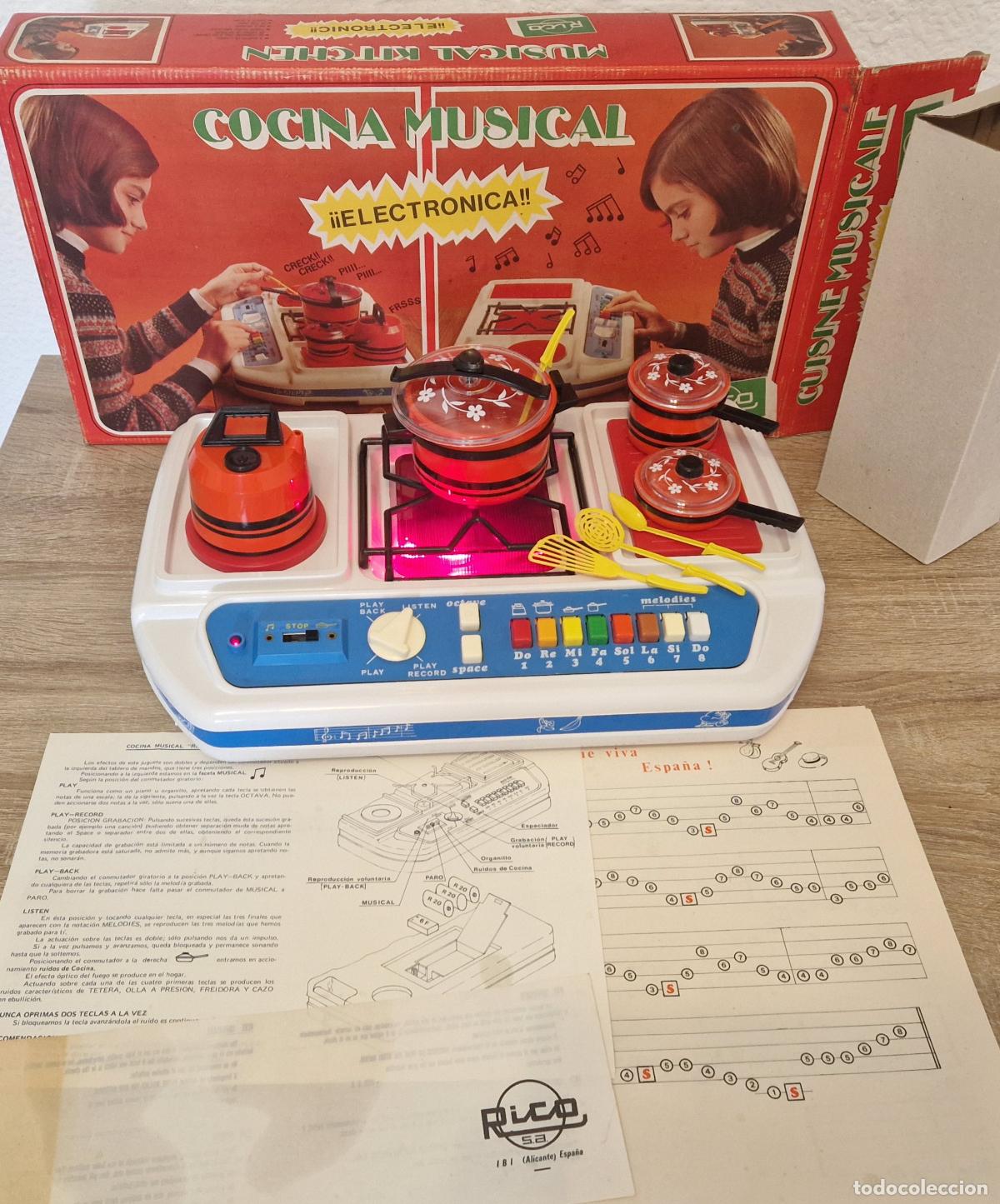 Juguetes antiguos Rico: Antiguo juguete de Rico mi cocina musical electr&oacute;nica luz sonido mu&ntilde;eca juego