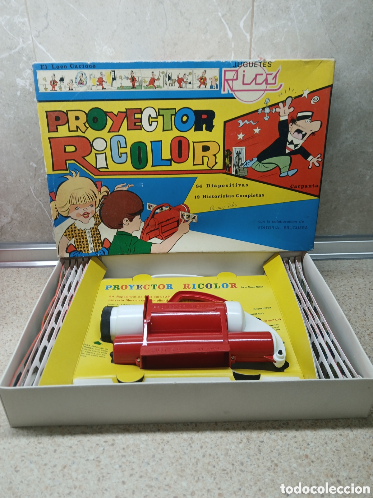 Jouets anciens Rico: PROYECTOR RICOLOR JUGUETES RICO 10 TIRAS EDITORIAL BRUGUERA