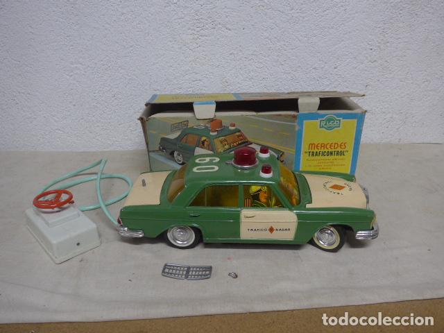 Juguetes antiguos Rico: Antiguo gran coche de juguete de Rico: Mercedes traficontrol, Guardia civil. original en su caja.