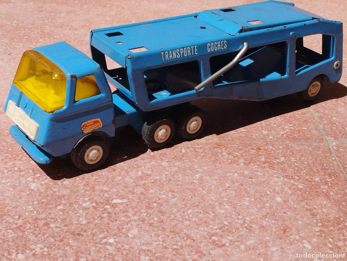 Juguetes antiguos Rico: LOTE CAMION ACERO TRAILER TRANSPORTE COCHES TONKA MINI SANSON DE RICO