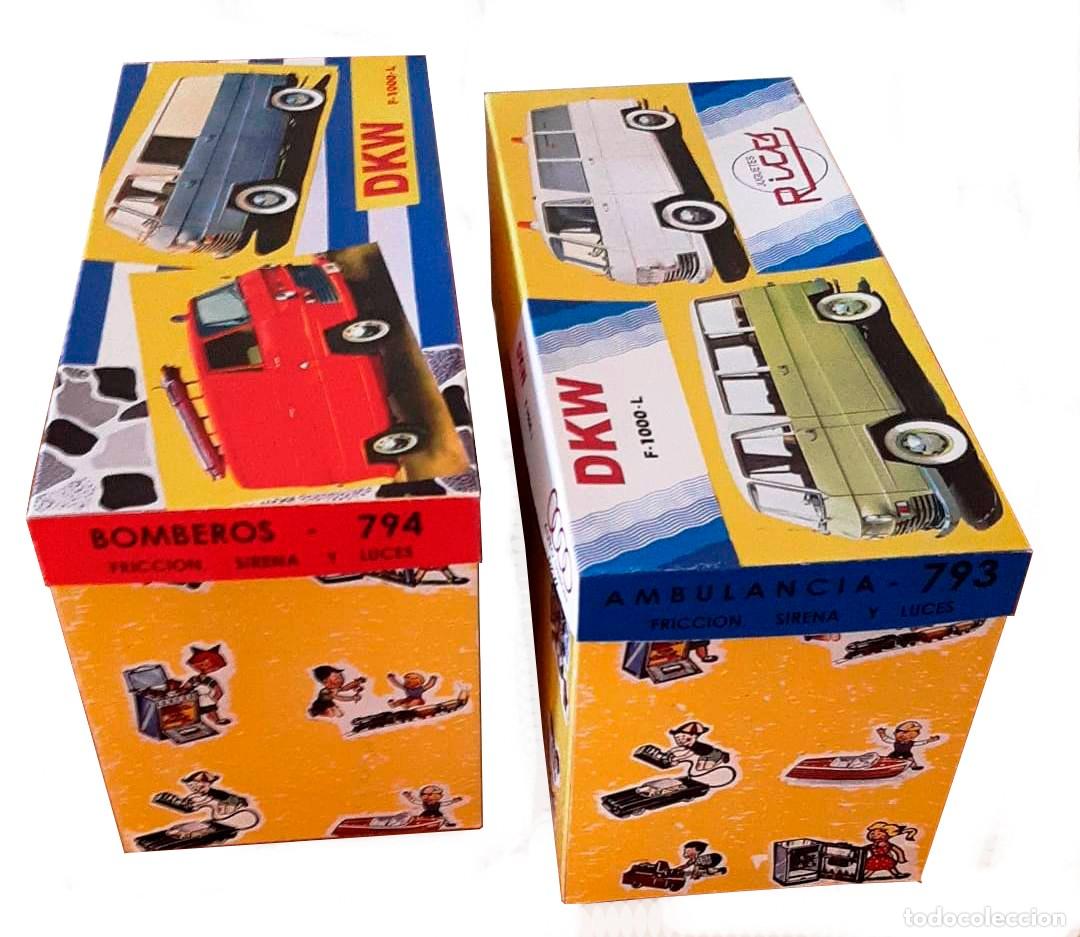 Juguetes antiguos Rico: RICO CAJA DKW REF 793 AMBULANCIA O REF 794 BOMBEROS