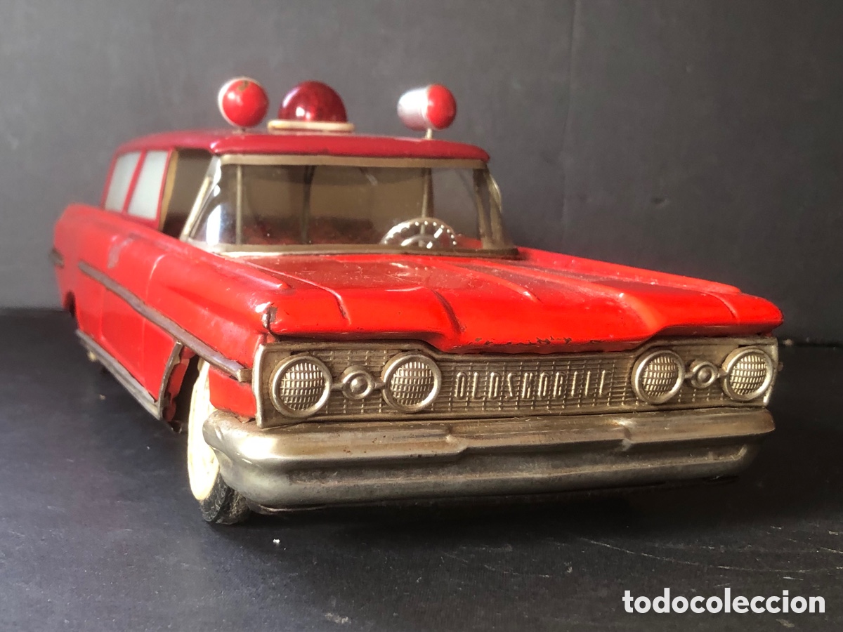 Juguetes antiguos Rico: COCHE BOMBEROS A FRICI&Oacute;N - RICO - OLDSMOBILE - HOJALATA - FUNCIONA -