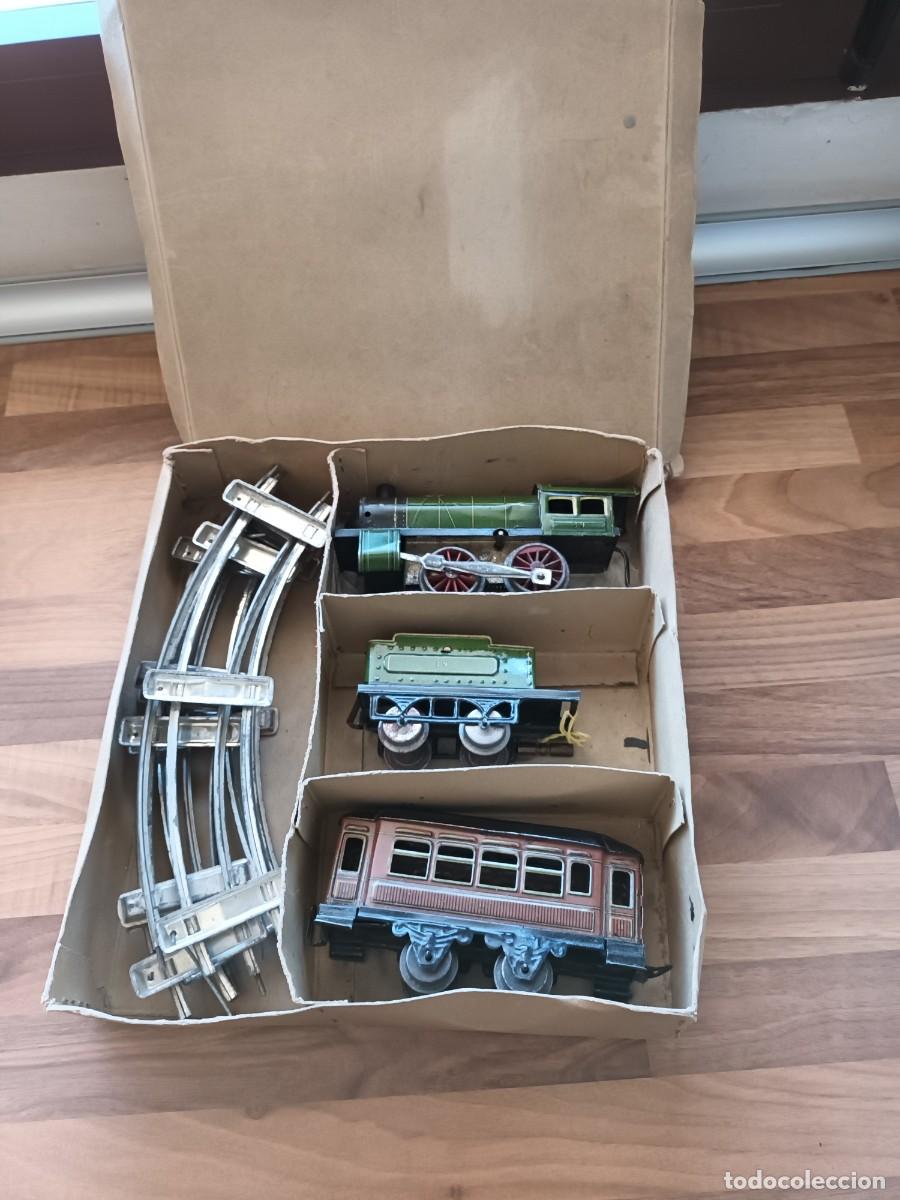 Juguetes antiguos Rico: RICO,ANTIGUA CAJA CON TREN A RESORTE,A&Ntilde;OS 30,ORIGINAL DE EPOCA,LEER DESCRIPCION