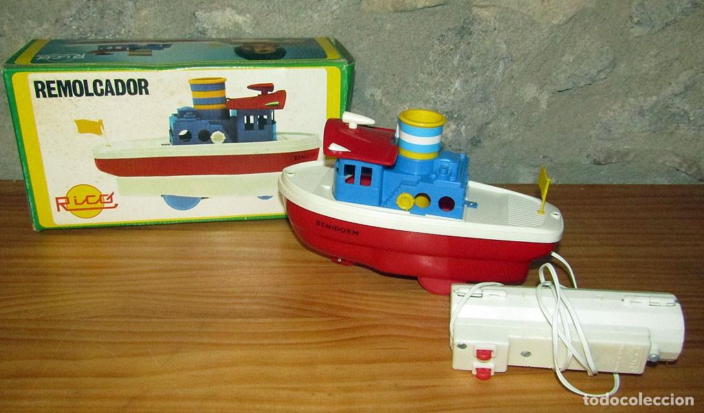 Juguetes antiguos Rico: ANTIGUO REMOLCADOR BENIDORM DE RICO - NUEVO Y EN SU CAJA - CABLEDIRIGIDO - A&Ntilde;OS 70