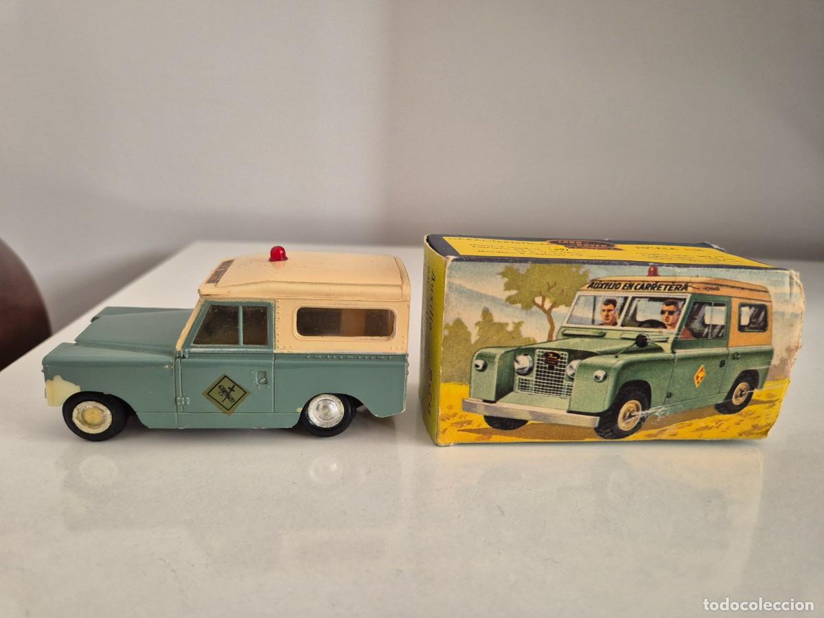 Juguetes antiguos Rico: Land Rover Santana &ldquo;Auxilio en carretera&rdquo; RICO n&ordm; 732 &ndash; Fricci&oacute;n &ndash; A&ntilde;os 60/70 &ndash; Con caja original