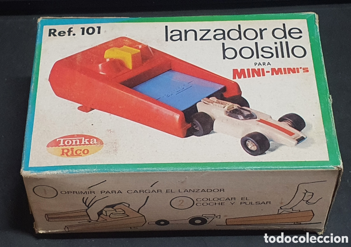 Juguetes antiguos Rico: Lanzador de bolsillo para Mini-Mini's marca TONKA RICO REF 101 nuevo