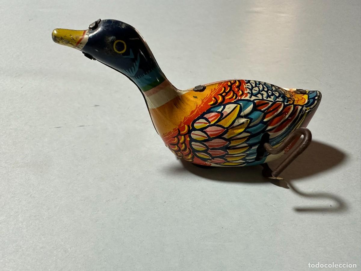 Juguetes antiguos Rico: Antiguo pato de hojalata a cuerda RICO