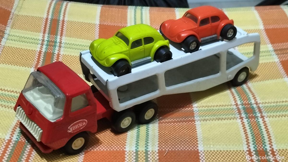 Juguetes antiguos Rico: ANTIGUO CAMION TONKA PORTACOCHES