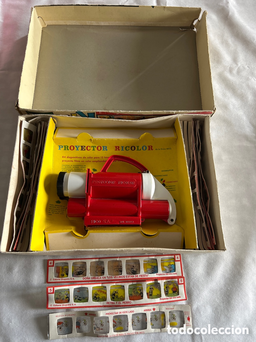 Juguetes antiguos Rico: Antiguo Proyector Ricolor en caja. A&ntilde;os 70
