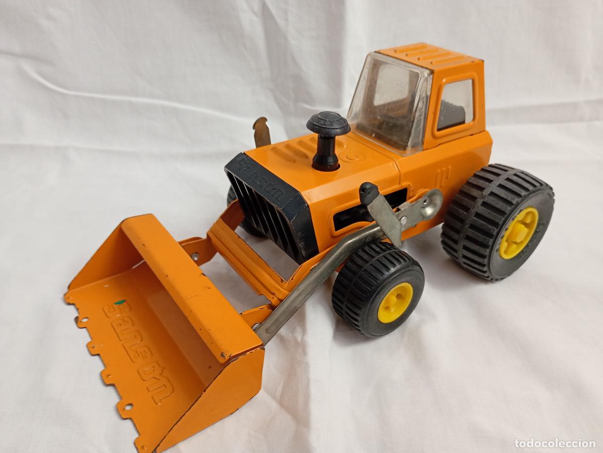 Juguetes antiguos Rico: Rico - Tractor Pala Sans&oacute;n met&aacute;lico fabricado en Espa&ntilde;a a&ntilde;os 70