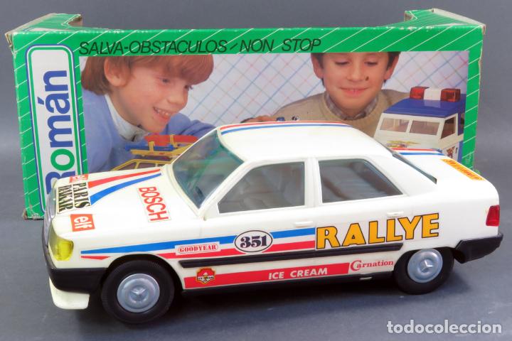 Juguetes antiguos Rom&aacute;n: Mercedes rallye Paris Dakar Rom&aacute;n salvaobst&aacute;culos con caja a&ntilde;os 80 Funciona