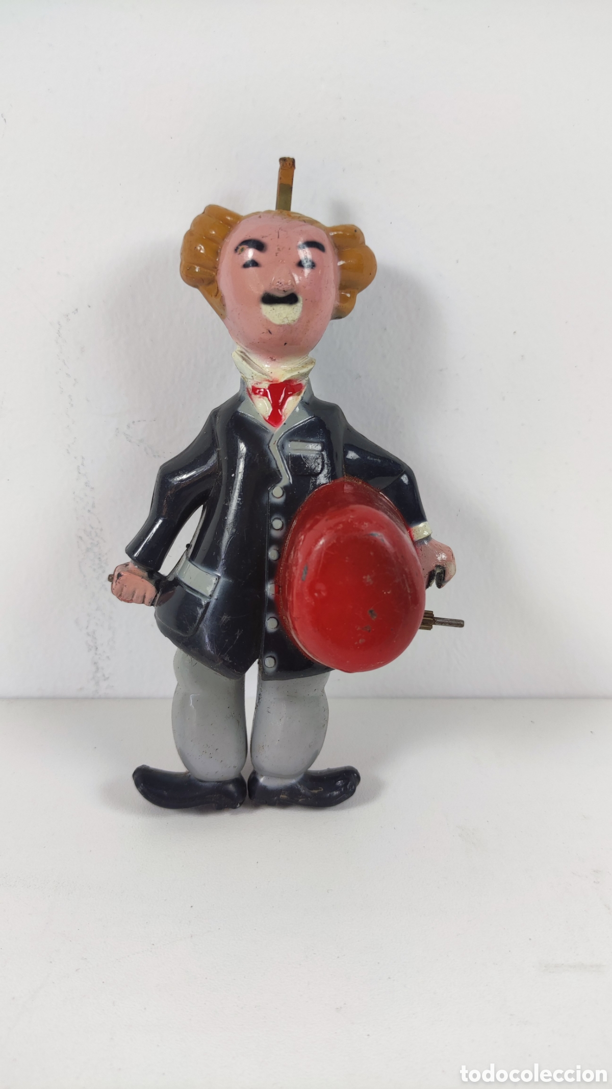 Juguetes antiguos Rom&aacute;n: El alegre vagabundo de Rom&aacute;n Charles Chaplin mu&ntilde;eco a cuerda para piezas o restaurar