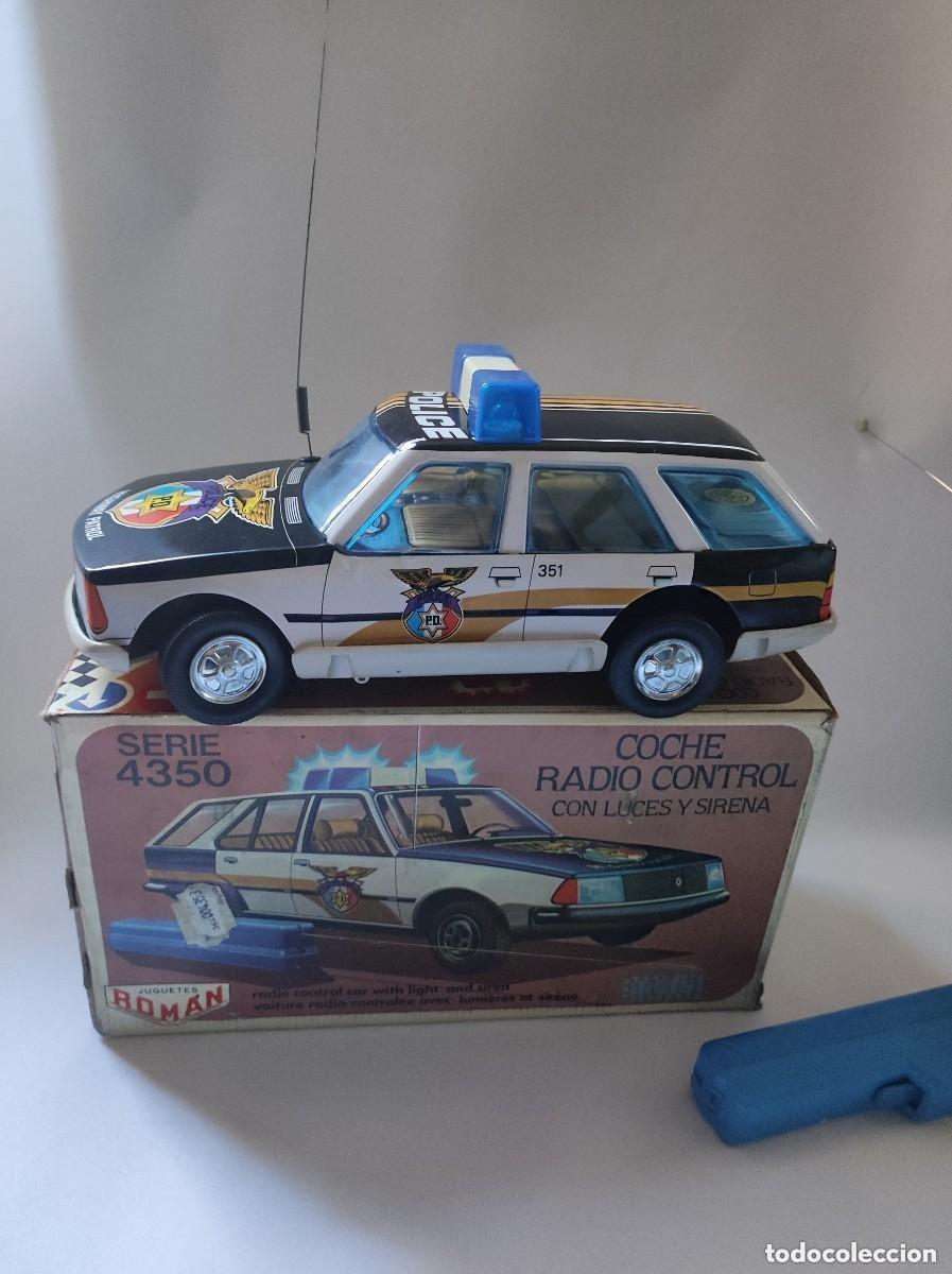 Juguetes antiguos Rom&aacute;n: Antiguo coche de policia serie 4350 de Roman radiocontrol en su caja nuevo V-351