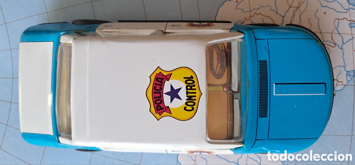 Juguetes antiguos Rom&aacute;n: Coche de policia. Juguetes Roman. Fricci&oacute;n serie 200. A&ntilde;os 80