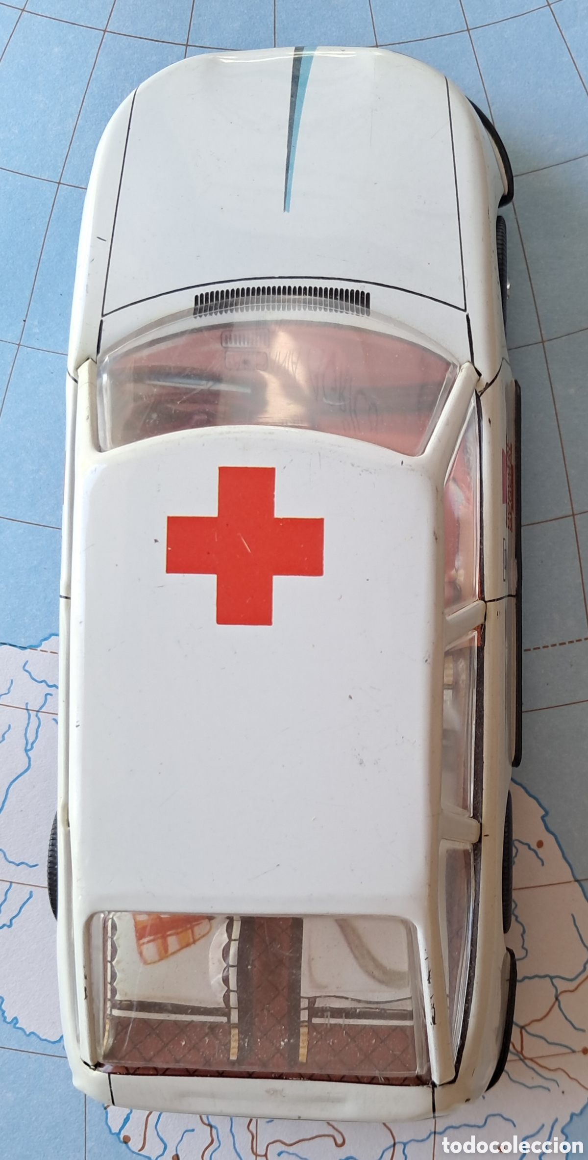 Juguetes antiguos Rom&aacute;n: Ambulancia, Hospital General. Juguetes Roman. Fricci&oacute;n serie 200. A&ntilde;os 80