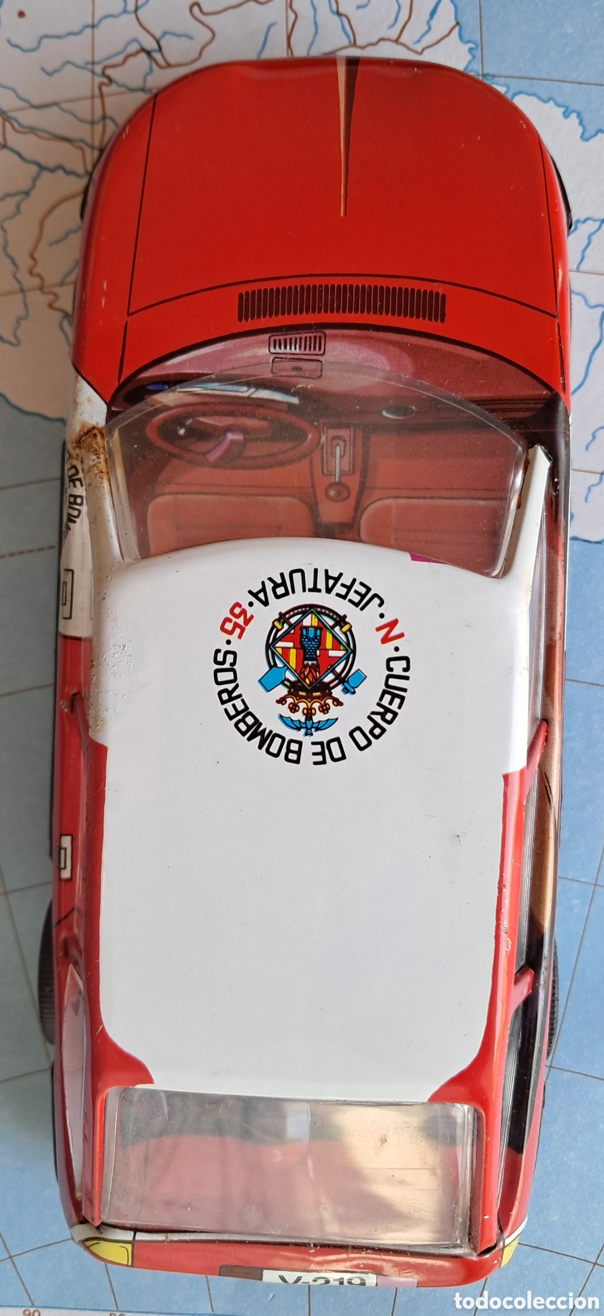 Juguetes antiguos Rom&aacute;n: Coche de bomberos. Juguetes Roman. Fricci&oacute;n serie 200. A&ntilde;os 80
