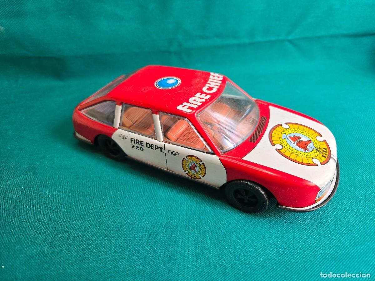 Juguetes antiguos Rom&aacute;n: COCHE DE BOMBEROS ROMAN , CHAPA Y PLASTICO, FRICCION.