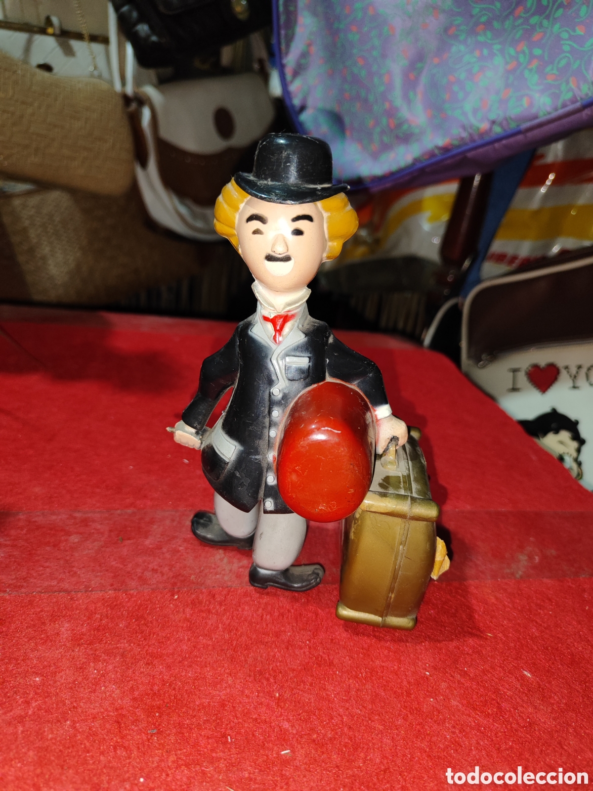 Juguetes antiguos Rom&aacute;n: Juguete a cuerda Charles Chaplin Charlot de juguetes Rom&aacute;n leer descripci&oacute;n