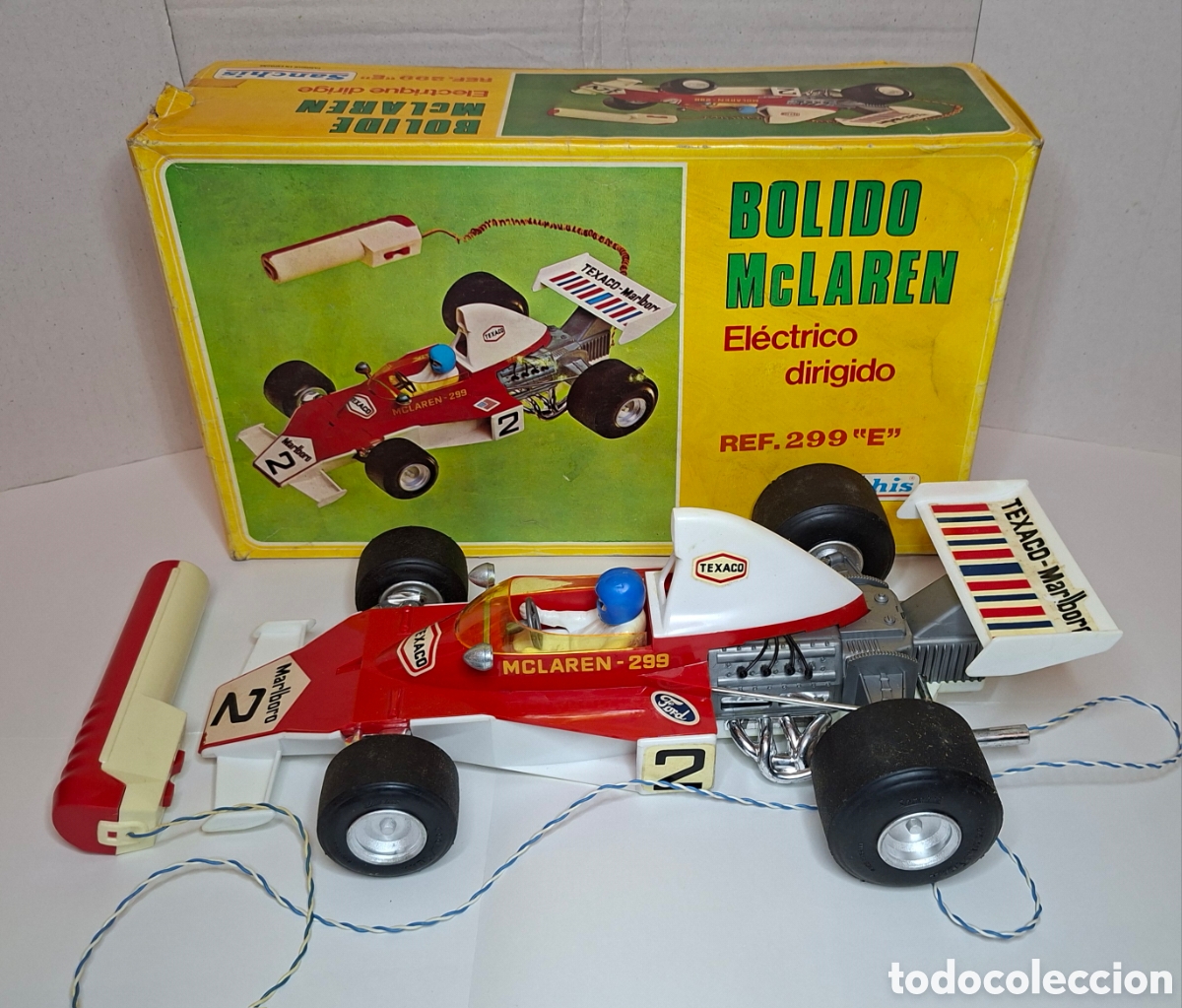 Juguetes antiguos Sanch&iacute;s: SANCHIS BOLIDO MC LAREN. NUEVO EN CAJA. REF 299 E. EL&Eacute;CTRICO DIRIGIDO. RACING CAR. NO FUNCIONA.