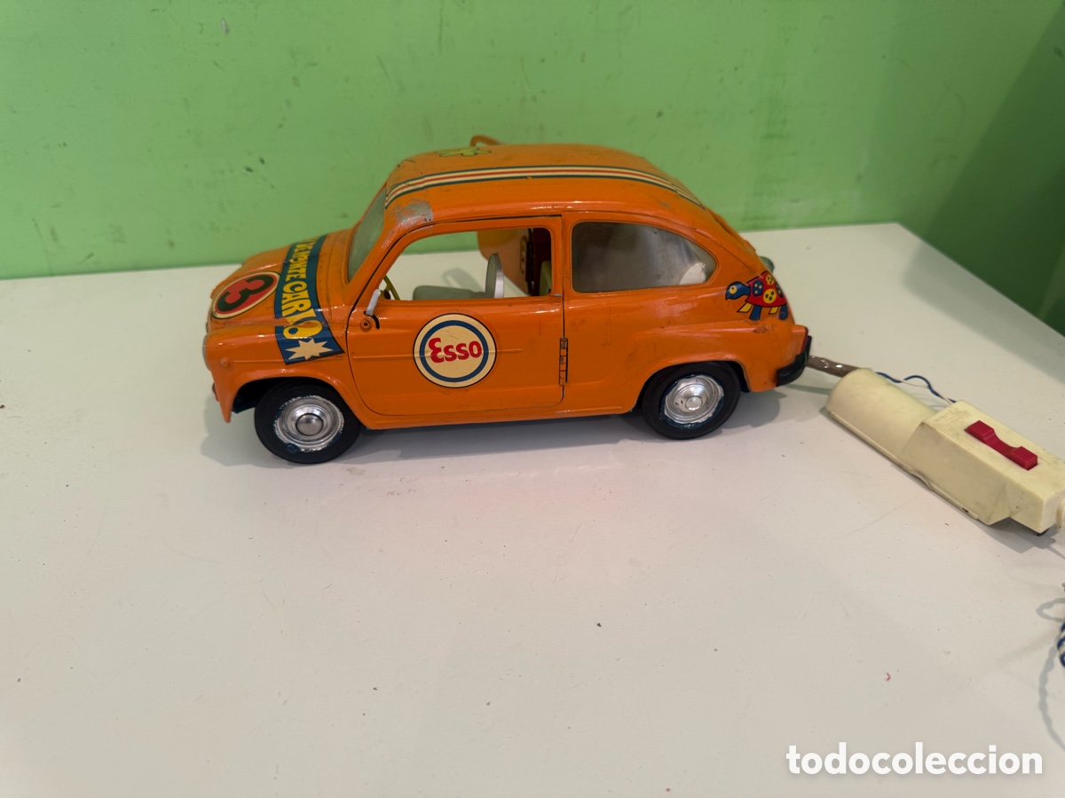 Juguetes antiguos Sanch&iacute;s: Coche Seat 600 Rallye Monte Carlo Sanch&iacute;s Espa&ntilde;a a&ntilde;os 70 con mando original