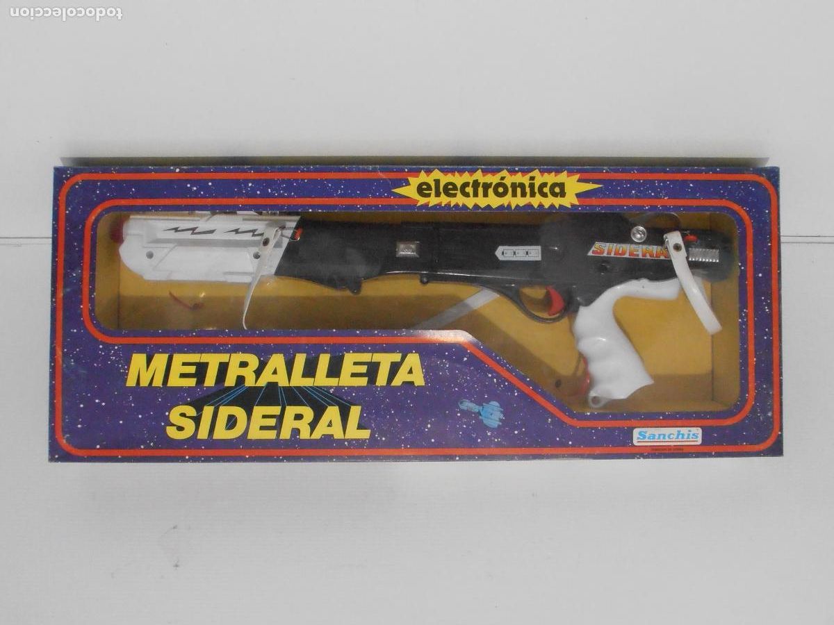 Brinquedos antigos Sanch&iacute;s: METRALLETA SIDERAL ELECTRONICA, SANCHIS REF 352, NUEVA A ESTRENAR, FUNCIONA RAYOS Y SONIDOS SIDERALE