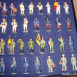 Colección 30 soldados plomo españoles en su caja individual + 30 en estuche de 6 y 3,5 cm años 70