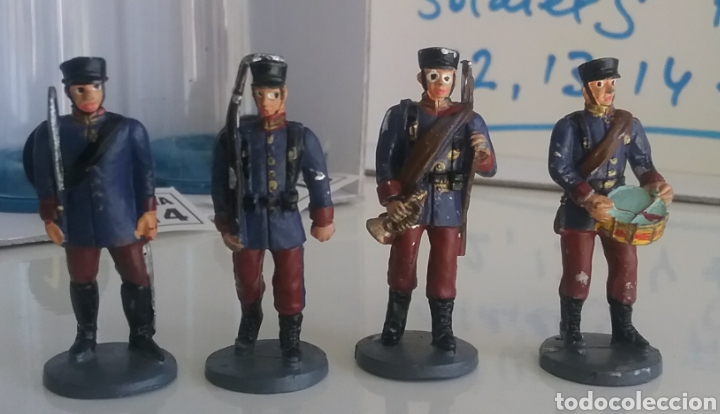 Jeux Anciens: ALyMER MD, serie tropas espa&ntilde;olas, soldados 1a Guerra mundial, a&ntilde;os 60/70 figuras n&uacute;meros 12 al 15