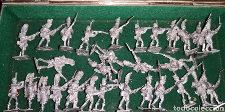Jogos Antigos: Lote de soldados de plomo sin pintar napoleonicos