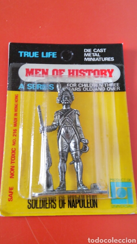 Jogos Antigos: SOLDADO DE NAPOLE&Oacute;N ARMA.FIGURA MET&Aacute;LICA (7 CM).UNIVERSAL 80S.SIN ABRIR.