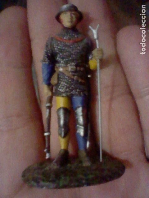 Giochi Antichi: SOLDADO PLOMO MEDIEVAL ARCABVZ ORQVILLA 6 CMS ALTO JVGADO LEER PINTADO MANO PERDIDAS PINTVRA