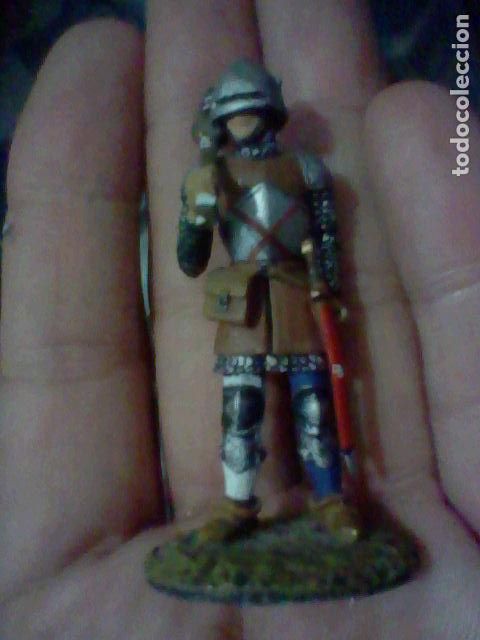 Giochi Antichi: SOLDADO PLOMO MEDIEVAL TEA O SIMILAR 6 CMS ALTO JVGADO LEER PINTADO MANO PERDIDAS PINTVRA