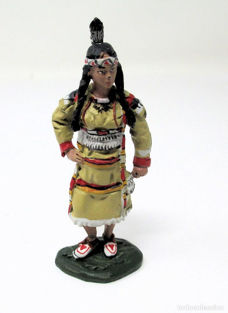 Altes Spielzeug: Figura de Plomo India Pocahontas Far West - Lejano Oeste 7 cm de alto