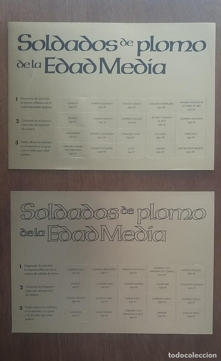 Juguetes antiguos: SOLDADOS DE PLOMO DE LA EDAD MEDIA, ALTAYA, LAMINAS PEGATINAS EXPOSITORES