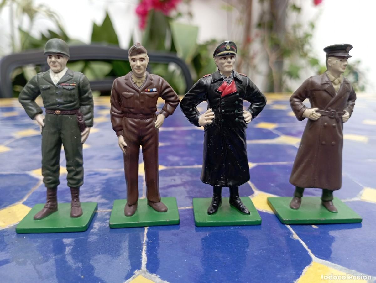 Giochi Antichi: Figura de plomo soldados lote 4 generales 2&ordf; guerra Mundial