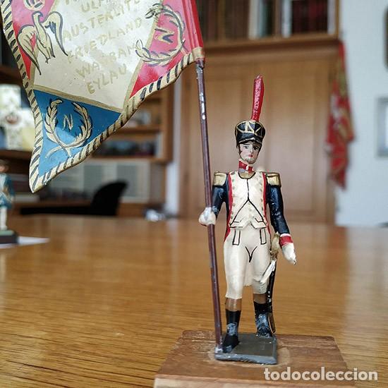 SOLDATS DE PLOMB CBG MIGNOT, LOT DE QUATRE PIÉTONS 54 mm, grenadier à